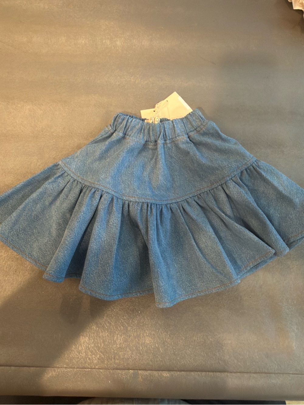 Retrokid Blue Tiered Denim-Style Skirt - Unbranded. Size 2-3